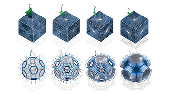 Geometry-based structural form-finding to design architected cellular solids